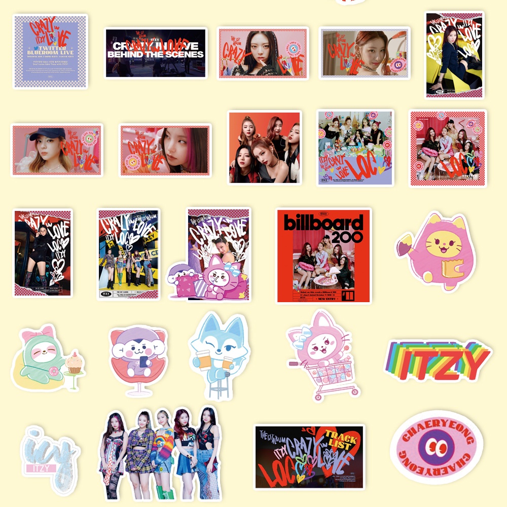 Miếng dán trang trí hình nhóm nhạc BLACKPINK ITZY SEVENTEEN NCT127 Stray Kids TWICE GOT7 TXT