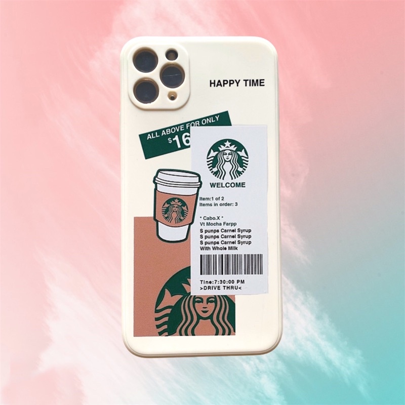 Ốp lưng iphone hình Fast Food cute cạnh vuông giả ip12 5/5s/6/6s/6splus/7/7plus/8/8plus/x/xr/xs/11/12promax