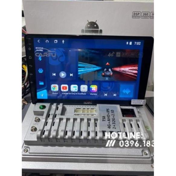 MÀN HÌNH ANDROID CARFU TS8 RAM 2GB/32GB CẮM SIM 4G FULL TÍNH NĂNG PHIÊN BẢN MỚI 2022