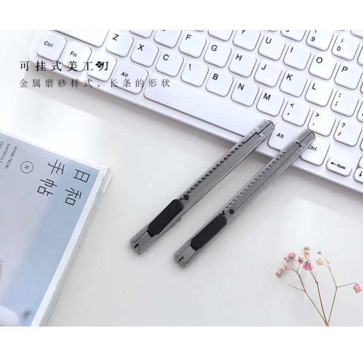 Dao Rọc Giấy, Cắt Giấy Văn Phòng Vỏ Kim Loại - Lưỡi Dao Thép Siêu Sắc