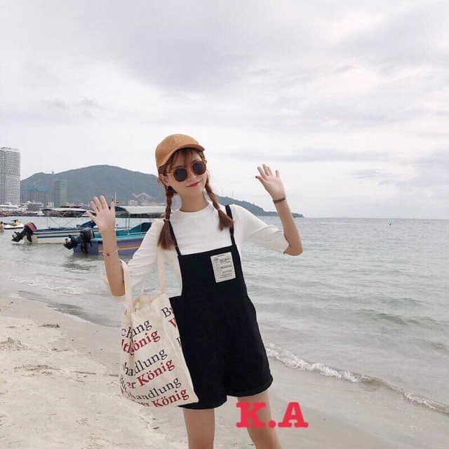 Quần yếm đùi ( kèm áo thun ) | BigBuy360 - bigbuy360.vn