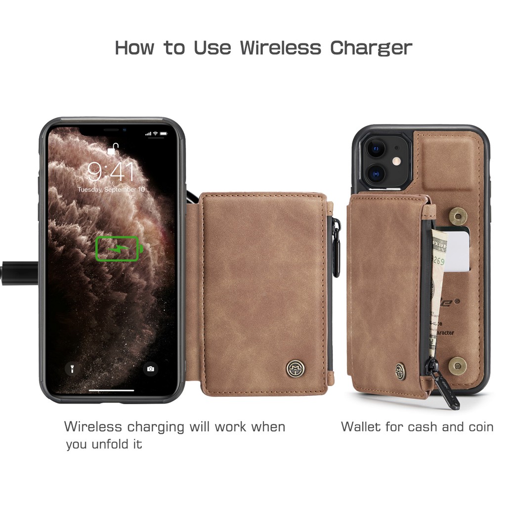 CASEME Bao Da Nắp Gập Có Ngăn Để Thẻ Cho Iphone 11 Pro Max X Xr Xs Max 8 7 Plus Se 2020 Se2 8plus 7plus Iphone11