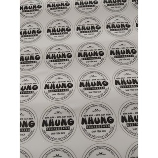 IN tem dán / decal / PP