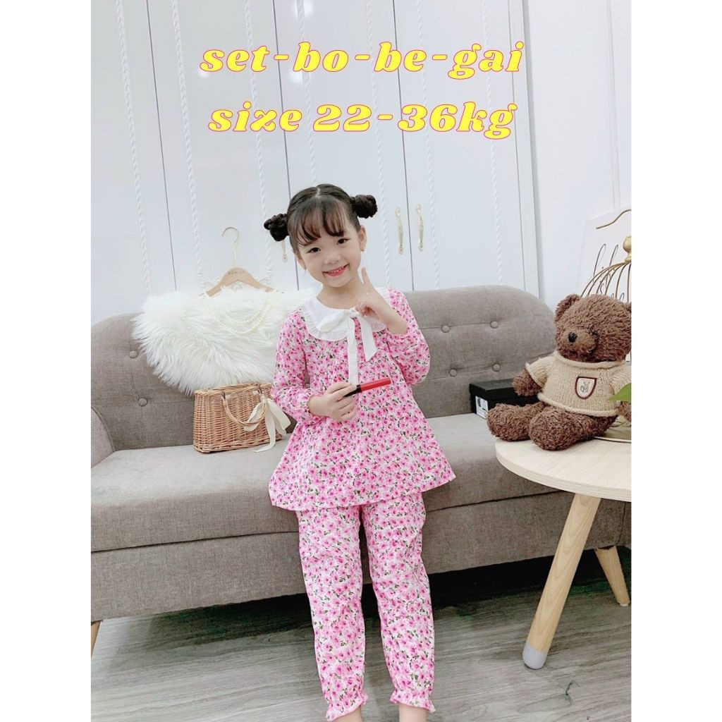 Set Bộ Bé Gái ❤ SBBG01❤ Phiên bản Họa Tiết Hoa Nhí Size Siêu Xinh