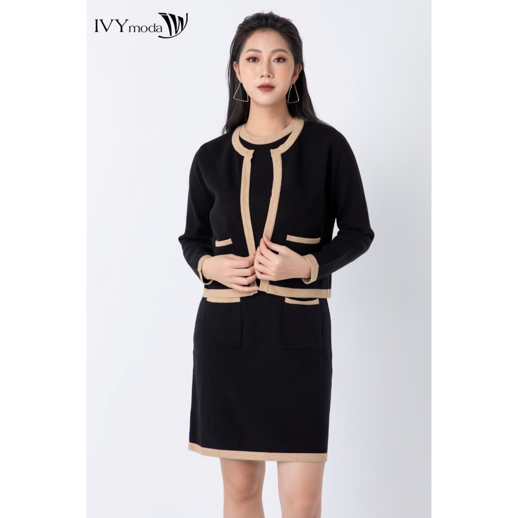 Áo khoác len có túi vuông IVY moda MS 77M3918