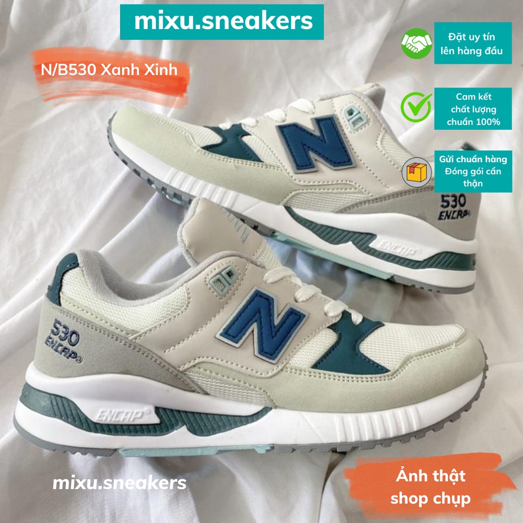 {Sẵn-Like Au} Giày thể thao N/B530 Xanh cực xinh, đi cực êm, cực nhẹ ( ảnh thật shop chụp )