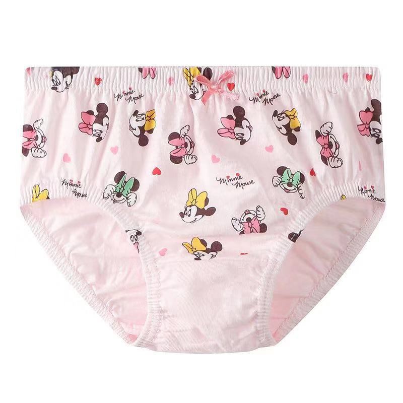 Set 5 quần xì trẻ em Hàn Quốc 100% vải cotton thoáng mát, an toàn cho sức khỏe mẫu Disney Chuột Minnie dành cho bé gái