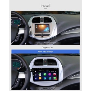 Mặt dưỡng màn hình dvd android 9” 10” chevrolet spark 2010-2014 2015-2017 2018-2019 cắm jack nguồn zin