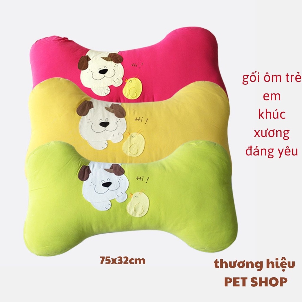 [PETSHOP] GỐI ÔM TRẺ EM GỐI ÔM KHÚC XƯƠNG COTTON DOZ192