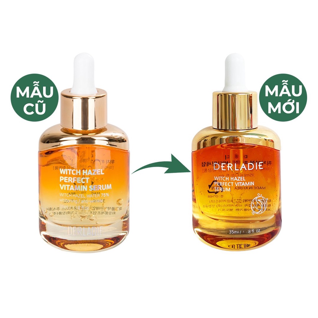 Serum Derladie Witch Hazel Perfect Vitamin Tinh Chất Serum 35ml Giảm Mụn, Giảm Thâm Sẹo Rỗ Chính Hãng Nhập Khẩu