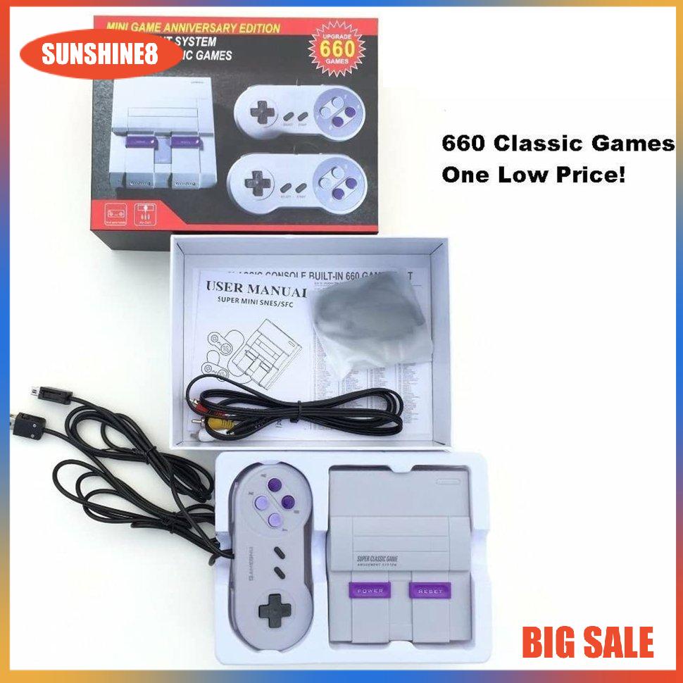 【SUN】Nes Super Classic Tv Game Consoles 16-Bit Built-In 660 Classic Games Console