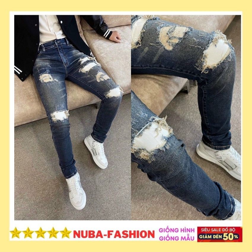 Quần jean nam cao cấp đẹp giá rẻ,quần bò giống hình giống mẫu NUBA 62 | BigBuy360 - bigbuy360.vn