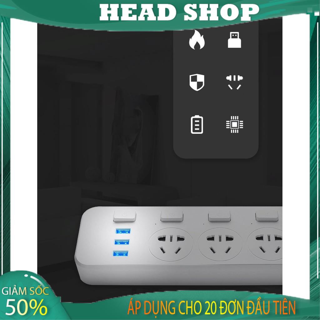 Ổ cắm điện đa năng cổng USB ổ cắm thông minh an toàn chống quá tải dây 1.8m công suất 250W T14 HEAD SHOP