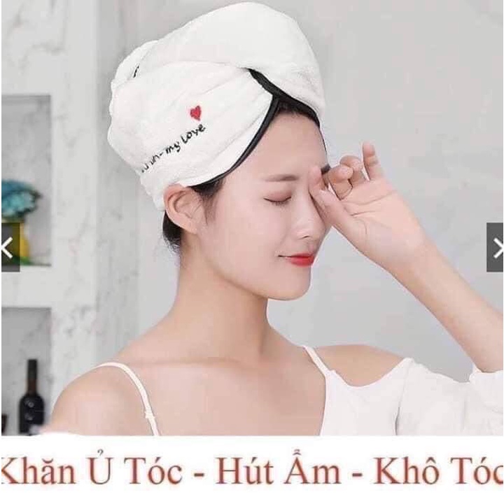Khăn ủ  tóc siêu tốc đang hít hót.