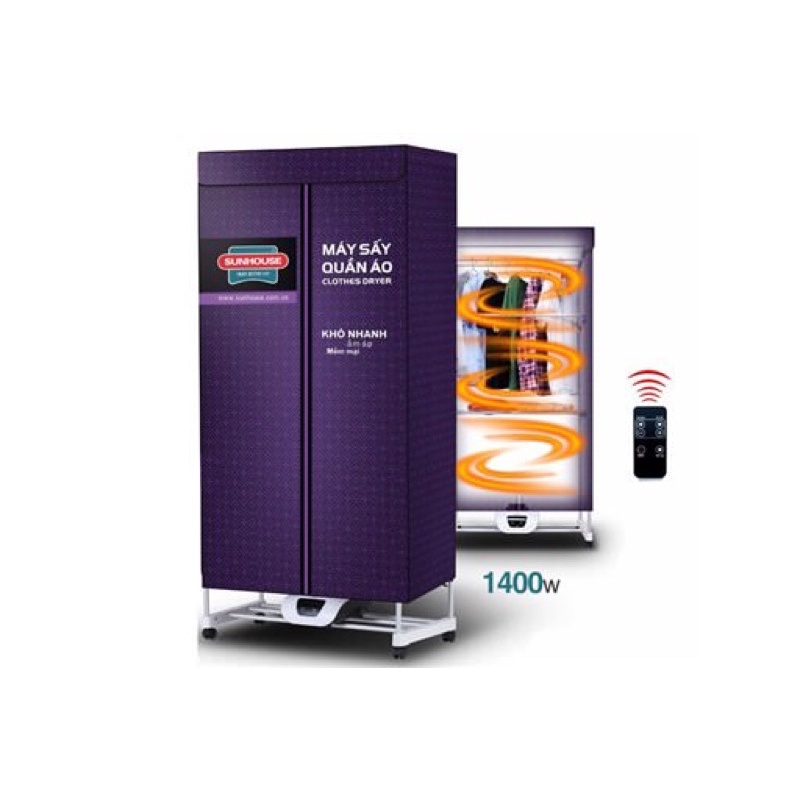 Tủ sấy quần áo Sunhouse SHD2707 sấy nhanh trong 1h - Bảo hành 12 tháng