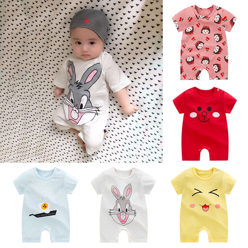 Áo liền quần Hoạ Tiết Hoạt Hình Đáng Yêu Cho Bé 0-24 Tháng Tuổi