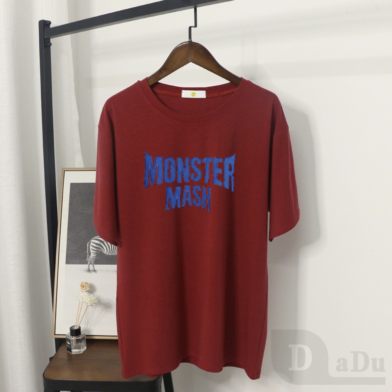 Áo thun DADUHEY 100% cotton tay ngắn cổ tròn size lớn có nhiều màu