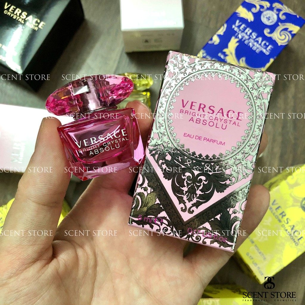 Scentstorevn - Mini chính hãng nước hoa Versace Bright Crystal, Crystal Absolu, Yellow Diamond, Crystal Noir [5ml]