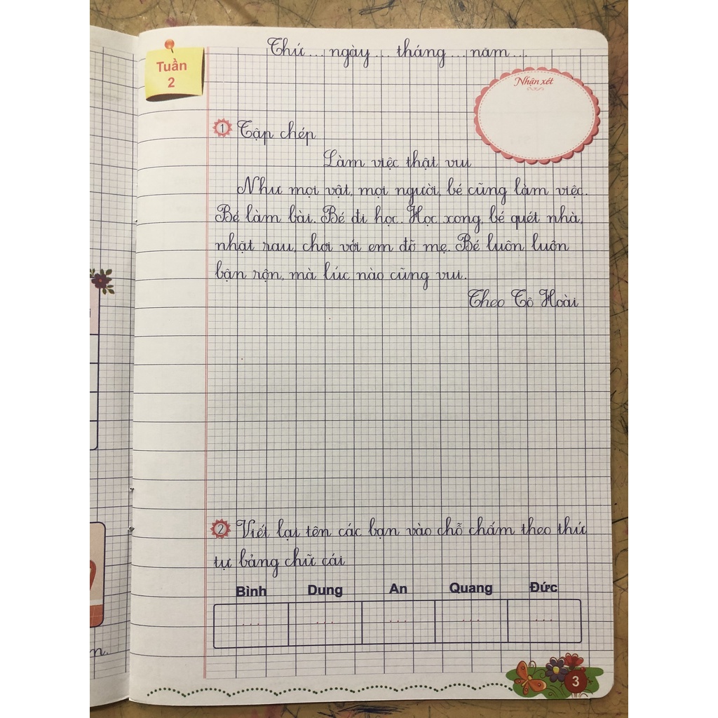 Sách vở thực hành chính tả lớp 2