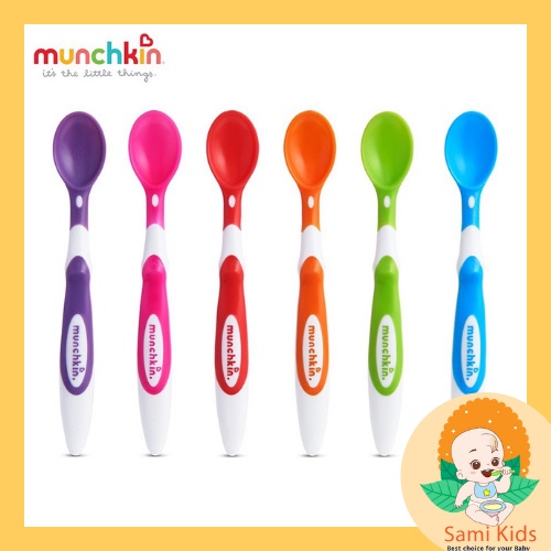 Thìa muỗng siêu mềm Munchkin cho bé tập ăn cháo, bột, dễ bón cho bé ăn dặm SAMI KIDS