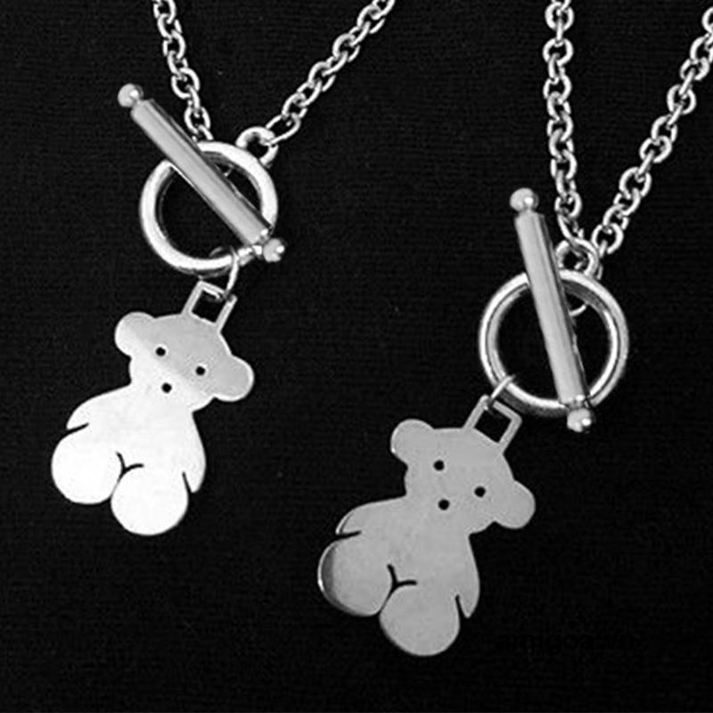 ✨✨Vòng Tay Thép Titan Không Phai Thiết Kế Hình Gấu Phong Cách Hip Hop Cá Tính