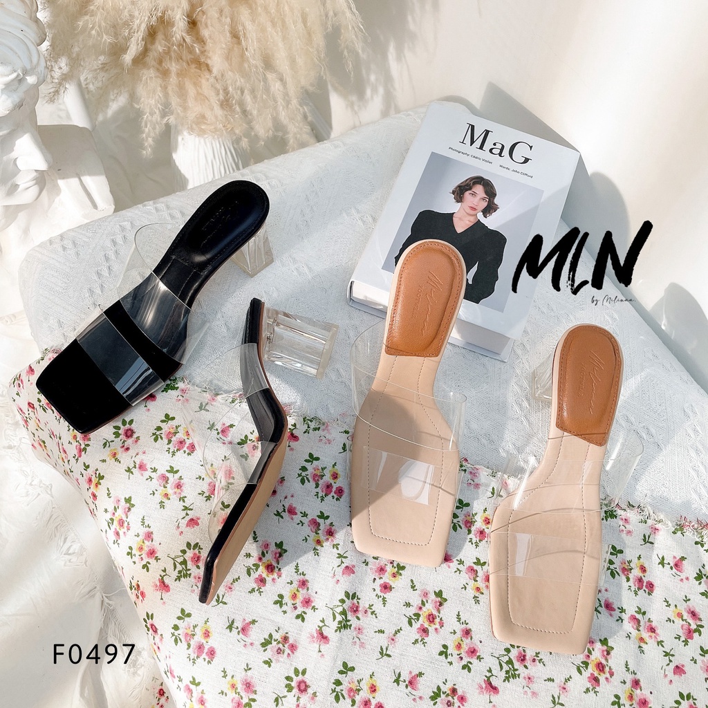 DÉP GUỐC NỮ GÓT TRONG 7P HAI QUAI TRONG NGANG XÉO F0497