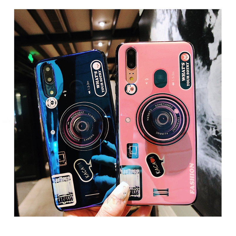 Ốp điện thoại TPU họa tiết camera độc đáo kèm phụ kiện cho Xiaomi Mi 9 8 SE Max Mix 3 2 2S