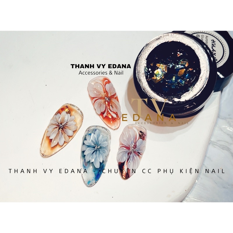 Gel nhũ khổng tước HUAXI 6 hũ màu