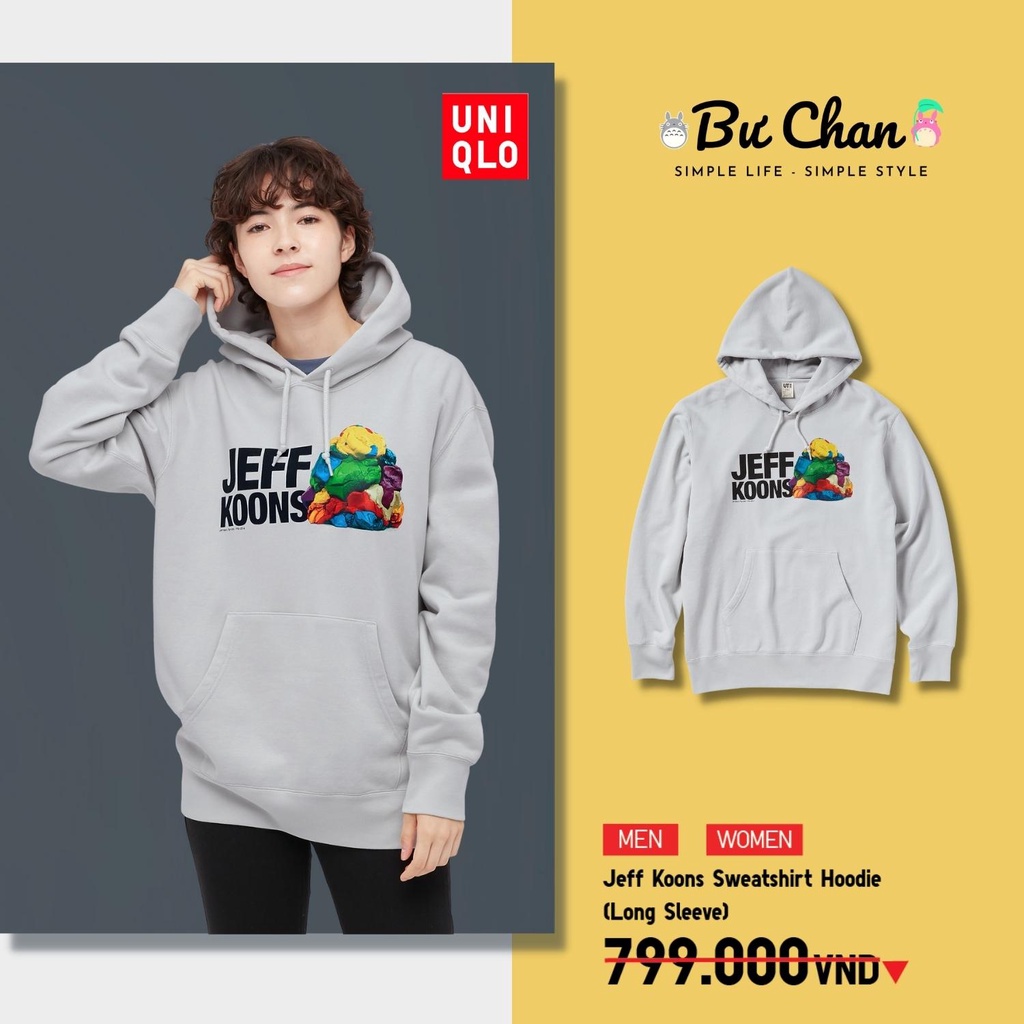 Áo hoodie UNIQLO Nam/Nữ Jeff Koons Sweatshirt 1 ❤️ (UNIQLO Nhật Chính Hãng)