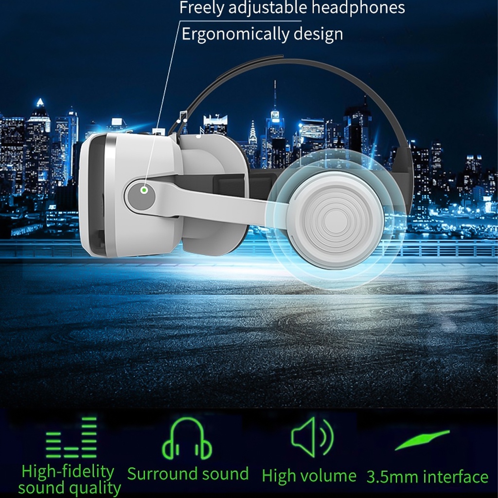 Kính thực tế ảo 3D Vr Shinecon SC -G15E cho điện thoại 4.7-7 ins Mẫu mới 2022 -dc4879