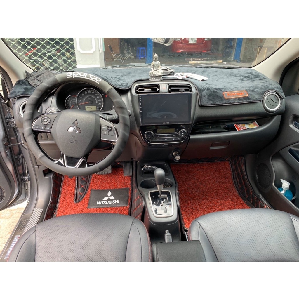 Thảm lót sàn ô tô 5d, 6d Nano 2 chỉ Mitsubishi Attrage 2015 - 2021 kháng khuẩn, khử mùi, phủ kín sàn xe