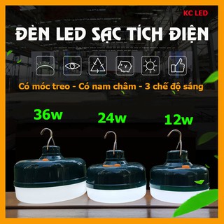 Đèn Led sạc tích điện gia dụng chiếu sáng khẩn cấp lúc mất điện, có móc treo và nam châm tiện dụng（12W/24W/36W）