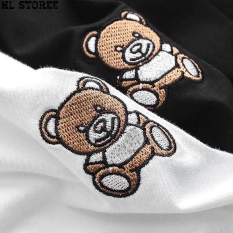 Áo thun POLO nam nữ gấu con tay ngắn, chất cá sấu Cotton | BigBuy360 - bigbuy360.vn