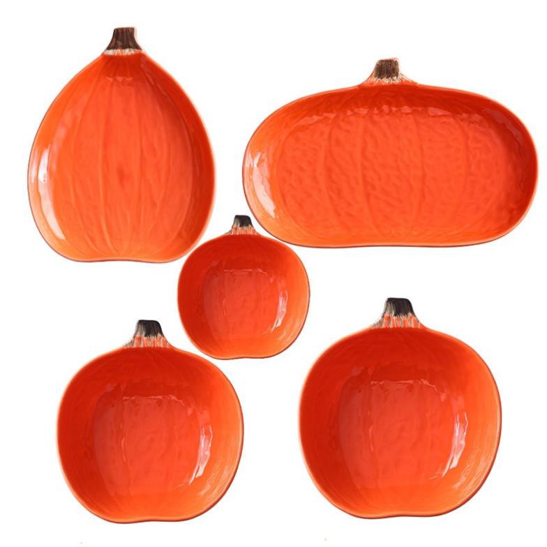 Bát, đĩa ăn dặm hình bí ngô  - Hàng sẵn