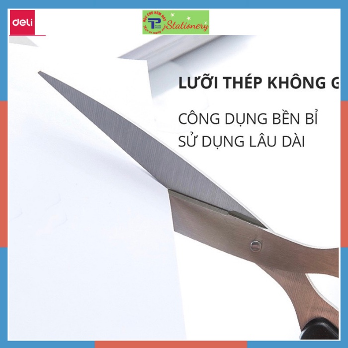 Kéo văn phòng  Deli 175mm, 210mm, Đen/Đỏ - 1 chiếc - 6009, 6010