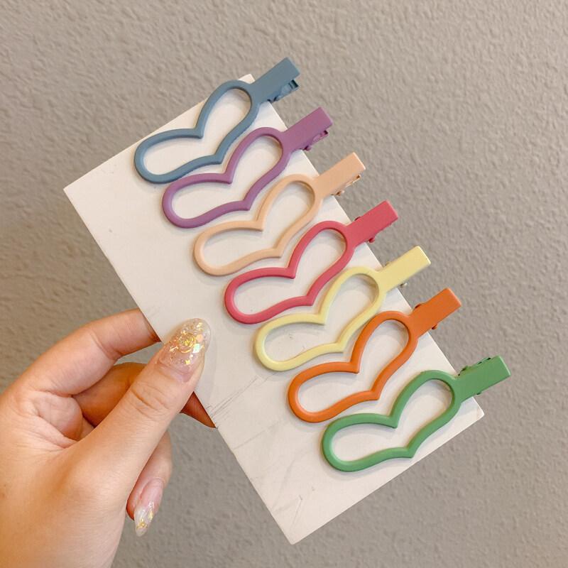 Bộ 7 Chiếc Kẹp Tóc Kim Loại Màu Sắc Dễ Thương Phong Cách Hàn Quốc Phụ Kiện Tóc Nữ Và Bé