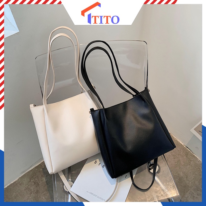 Túi tote công sở, Túi xách nữ kẹp nách đeo vai da thời trang cao cấp giá rẻ - TiTo Shop