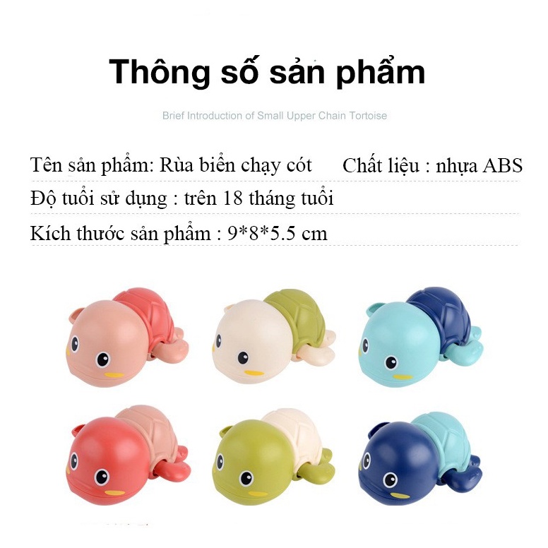 Đồ chơi Rùa bơi thả bồn tắm, Rùa vặn cót bơi trong chậu tắm cho bé dễ thương, vui nhộn Hot trend