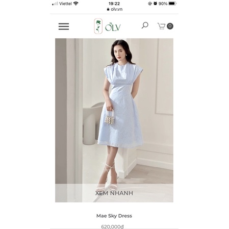 [Pass] Đầm OLV Mae Sky size S newtag