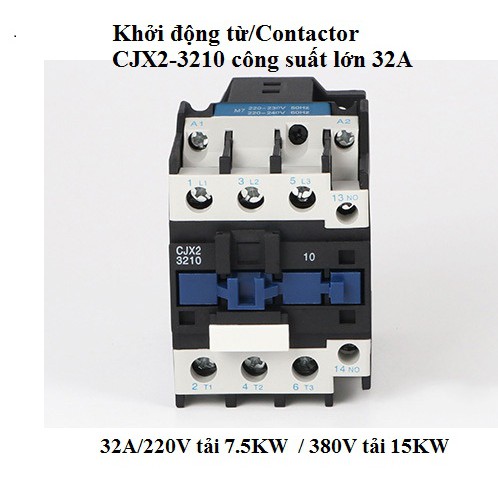 Khởi động từ contactor CJX2 3210-380V,220V 50/60Hz