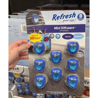 [BILL MỸ] SET 8 LỌ NƯỚC HOA KHỬ MÙI XE Ô TÔ REFRESH YOUR CAR CHÍNH HÃNG