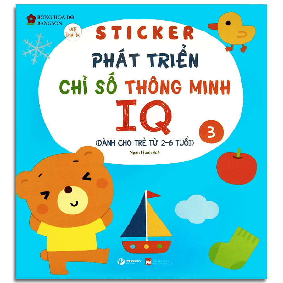 Sách - Sticker Phát triển chỉ số thông minh IQ dành cho trẻ 2-6 tuổi - Tập 3