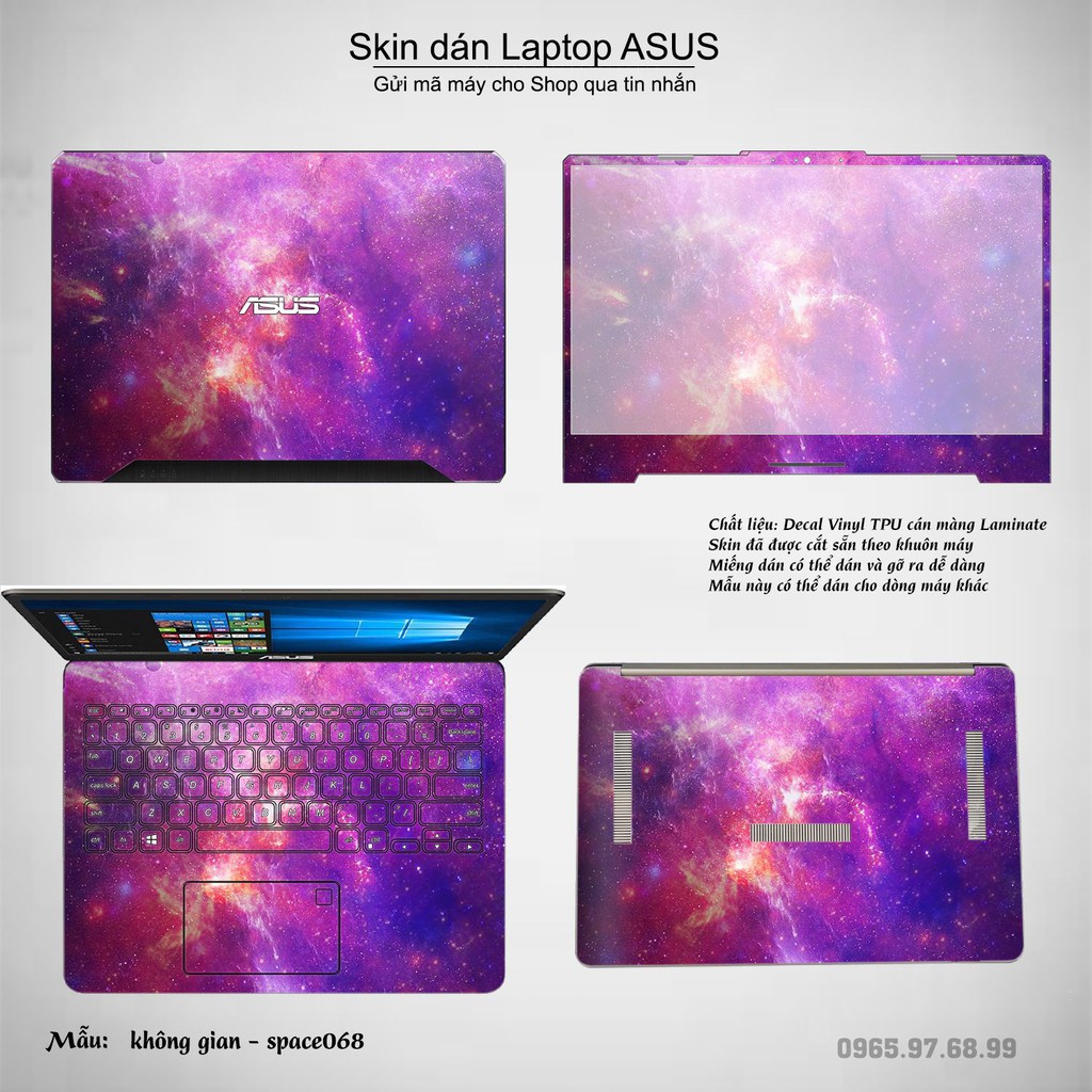 Skin dán Laptop Asus in hình không gian _nhiều mẫu 12 (inbox mã máy cho Shop)