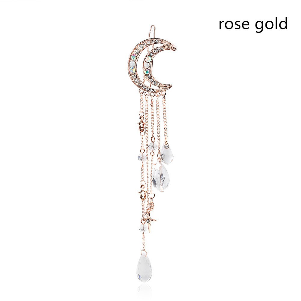 Kẹp kim loại đính đá đầy cá tính