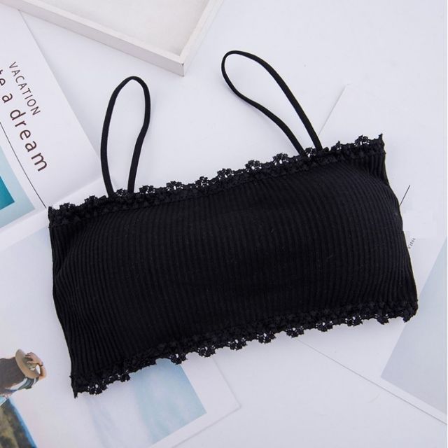 Áo Bra nữ có dây kiểu dáng quây chất liệu cotton tăm 636 | WebRaoVat - webraovat.net.vn