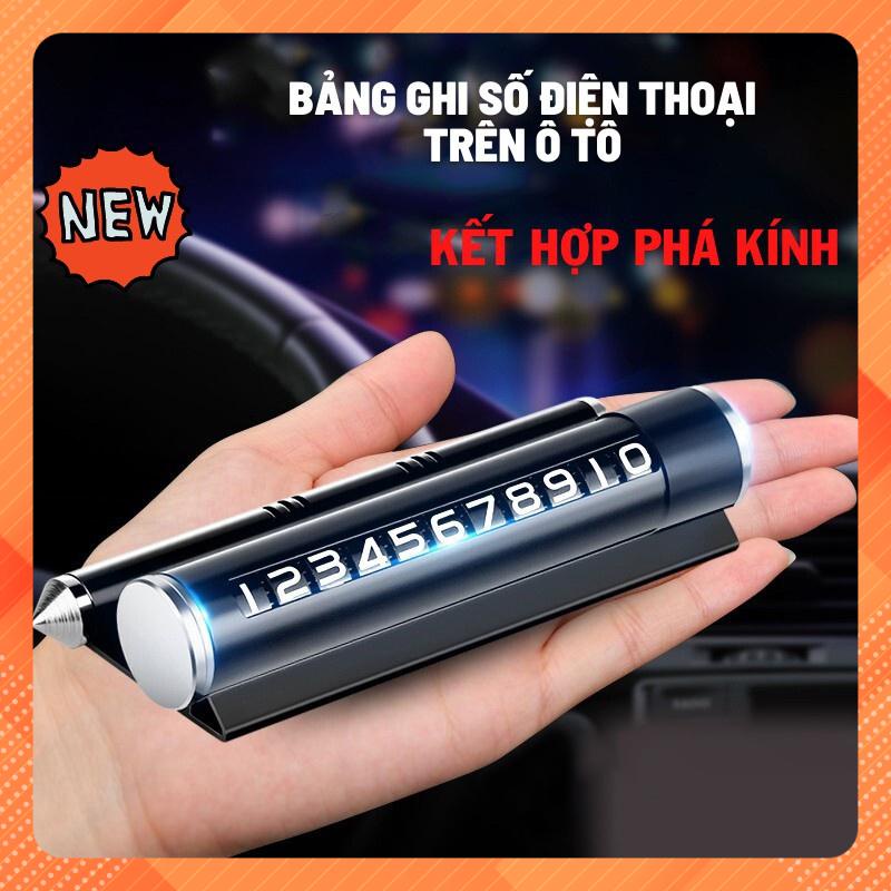 Bảng Ghi Số Điện Thoại Đỗ Xe Để Taplo Ô Tô, Tích Hợp Phá Kính Chất Liệu Siêu Bền