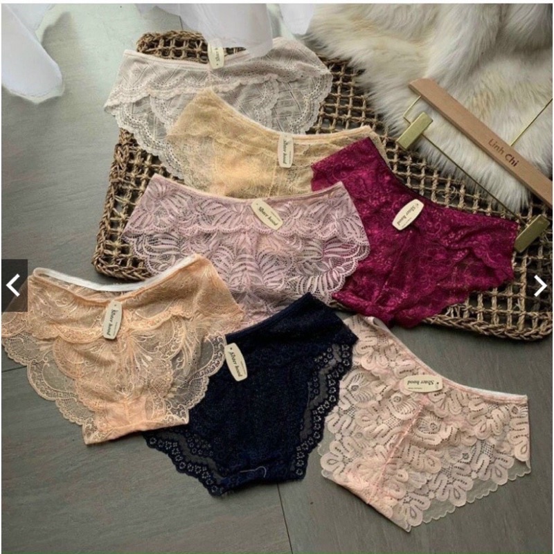 [ SALE SRMA9882 GIẢM 50% MAX 20000 ĐƠN 0Đ] COMBO 10 Quần Lót Nữ Ren Sexy Thiết Kế Hoạ Tiết Ren Xuyên Thấu Siêu Gợi Cảm