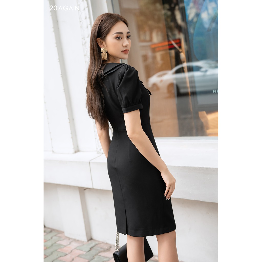 Đầm ôm phối cổ ren 20AGAIN DOA1012 | BigBuy360 - bigbuy360.vn