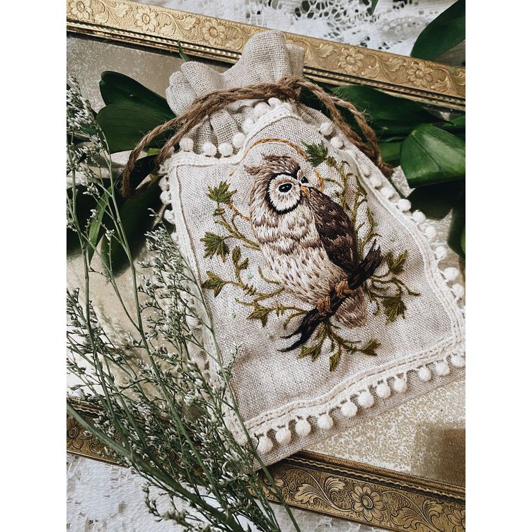 DIY gói nguyên liệu thêu túi tote hoa cỏ vintage phong cách CHÂU ÂU- KIT TỰ LÀM TÚI VẢI CHO BẠN GÁI- MIE HANDMADE