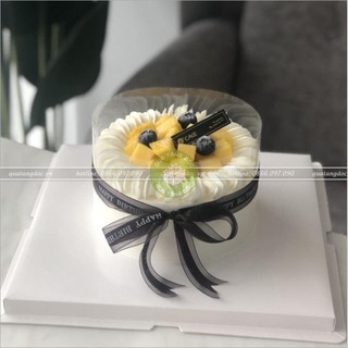 Ruy băng Happy Birthday voan pha lụa 2,5cm